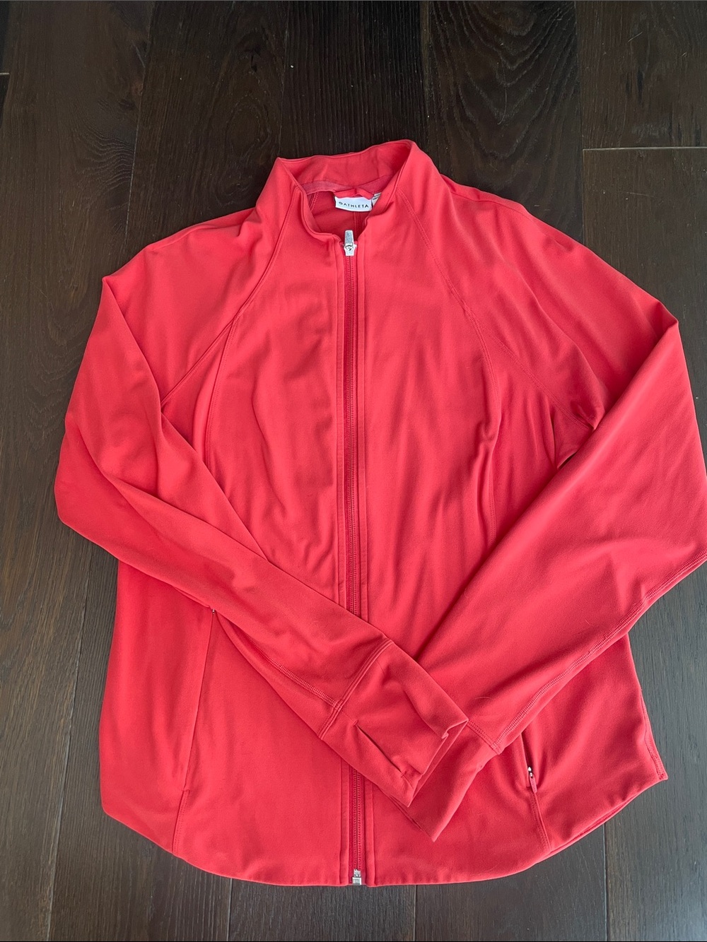Athleta Vibrant Red/orange Full-Zip Utility Jacket